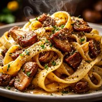 Homemade Tagliatelle with Porcini Mushroom