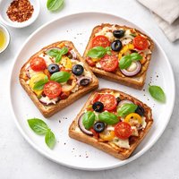 Homemade Veggie Bread Slice Pizzas