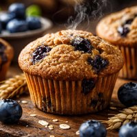 Homemade Whole Wheat Blueberry Muffins