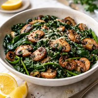 Homestyle Spinach Mushrooms