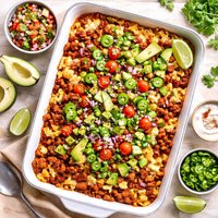 Hominy and Chorizo Bake