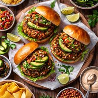 Hominy Pinto Burgers with Roasted Poblano Chiles