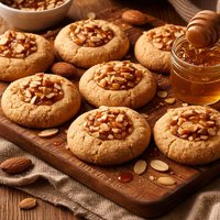 Honey Almond Thumbprint Cookies