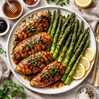 Honey Balsamic Glazed Grilled Chicken W Asparagus