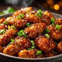 Honey Chicken with Spring Onions