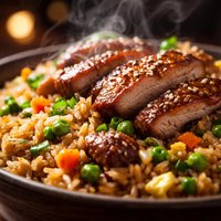 Honey Garlic Duck Fried Rice