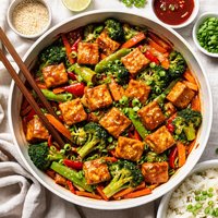 Honey Garlic Tofu Stirfry