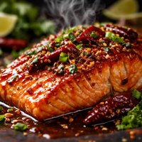 Honey Ginger Salmon with Chipotle Peppers