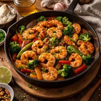 Honey Ginger Shrimp Stir Fry