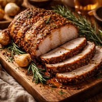 Honey Mustard and Rosemary Roast Pork
