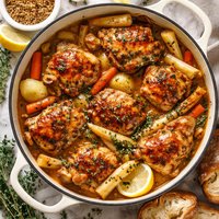 Honey Mustard Chicken Pot with Parsnips