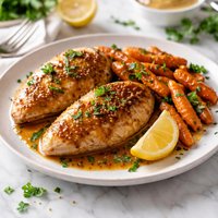 Honey Mustard Chicken with Glazed Baby Carrots