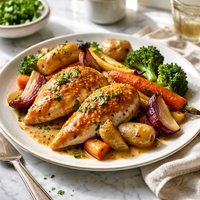 Honey Mustard Chicken with Roast Vegetables Ww Aust 5 5 Pnts