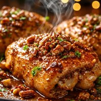 Honey Mustard Pecan Chicken Thighs