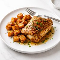 Honey Mustard Roasted Chicken with Sweet Potatoes