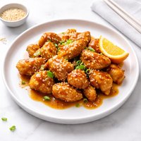 Honey Orange Chicken with Sesame Sauce
