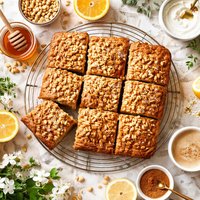 Honey Pine Nut Coffee Cake