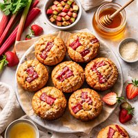 Honey Rhubarb Muffins