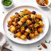 Honey Roasted Butternut Squash with Apples Pecans