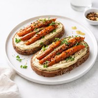 Honey Roasted Carrot and Hummus Sandwiches