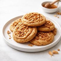 Honey Roasted Peanut Butter Toffee Swirl Cookies