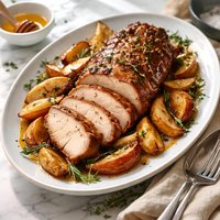 Honey Roasted Pork with Apples