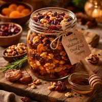 Honey Walnut and Dried Fruit Topping Gift in a Jar