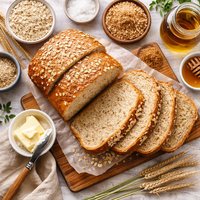 Honey Wheat Oatmeal Bread All Whole Grain Version