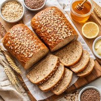 Honey Whole Wheat Bread with Oats and Flax Seed