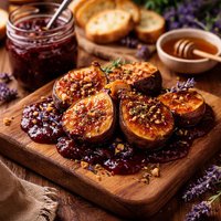 Honeyed Figs with Sweet Red Wine and Lavender Jam