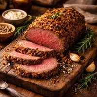 Horseradish and Mustard Crusted Beef Tenderloin