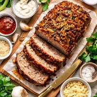 Horseradish Meatloaf with Caramelized Onions