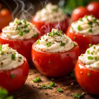 Horseradish Stuffed Cherry Tomatoes