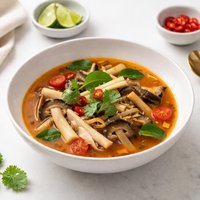 Hot and Sour Mushroom Soup Tom Yum Het
