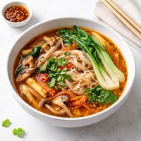 Hot and Sour Vegetable Rice Noodle Soup