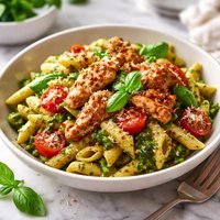 Hot and Spicy Chicken Pesto and Pasta