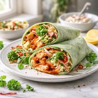 Hot Chicken Broccoli Cole Slaw Mmin Wraps
