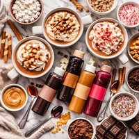 Hot Chocolate with Assorted Syrup Stir Ins