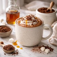 Hot Chocolate with Skim Milk Cocoa Powder and Maple Syrup