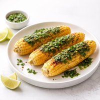 Hot Corn with Chimichurri Butter