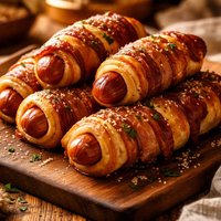 Hot Dog and Bacon Roll Ups