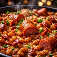 Hot Dog and Baked Bean Casserole