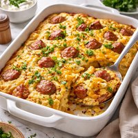 Hot Dog Cornbread Casserole