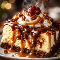 Hot Fudge Caramel Ice Cream Pie
