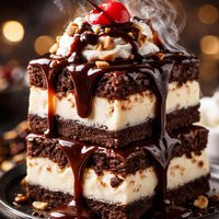 Hot Fudge Ice Cream Squares