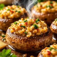 Hot Garlic Stuffed Mushrooms