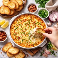 Hot Oniony Cheese Dip