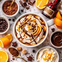 Hot Orange Mocha with Grand Marnier Whipped Cream
