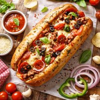 Hot Pizza Sub Sandwich