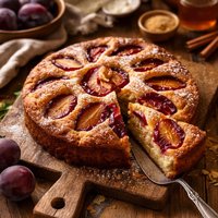 Hot Plum Batter Cake